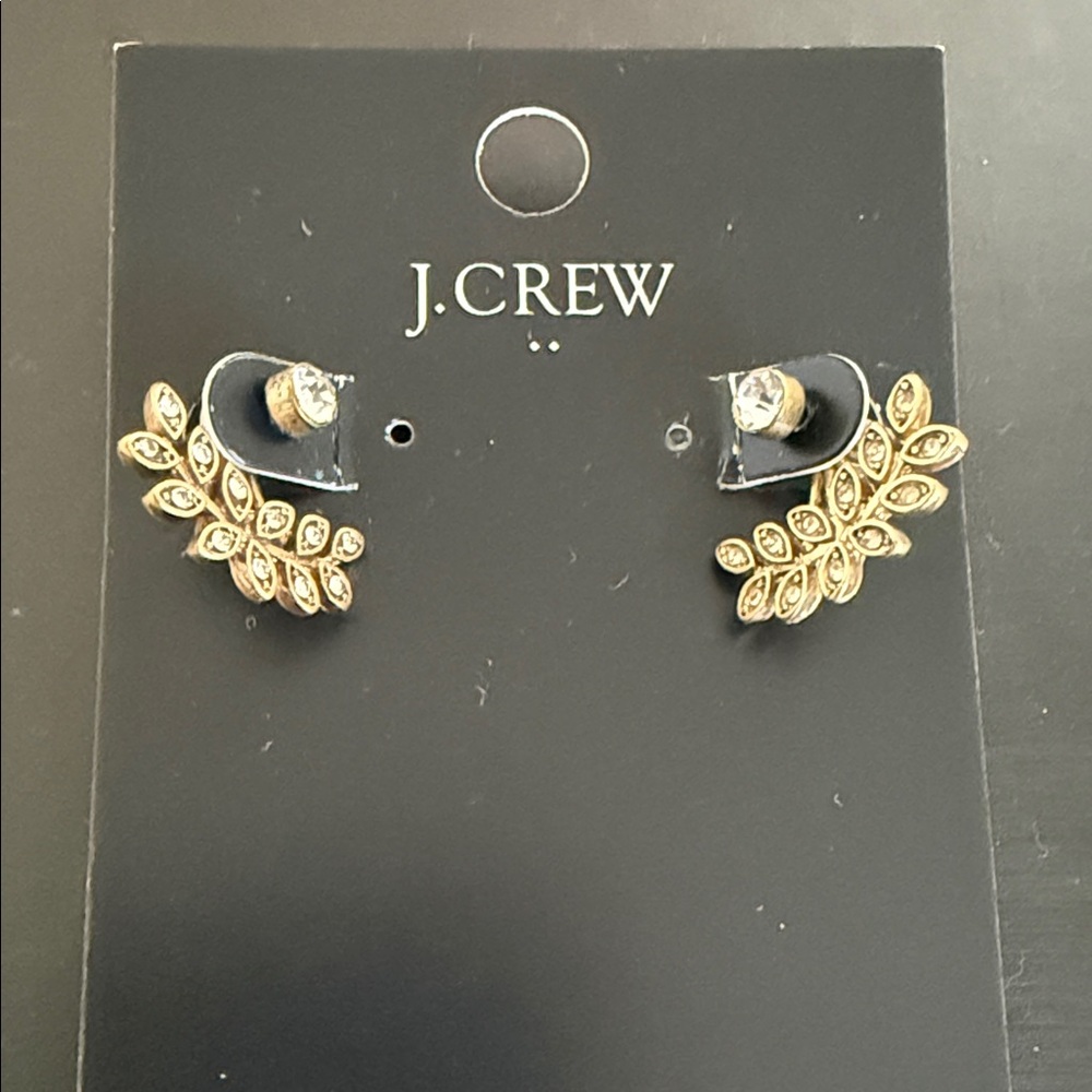 J. Crew Gold Leaf Motif Earrings